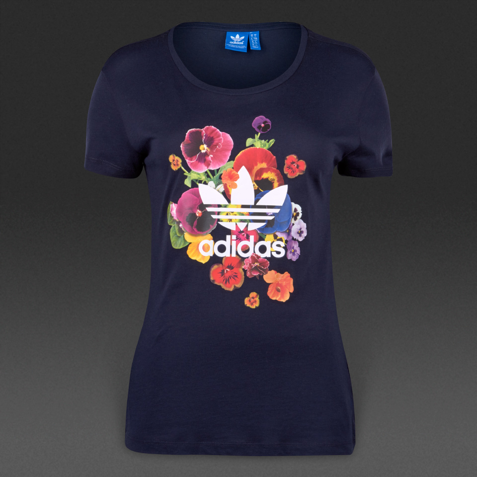 Adidas Originals Floral Graphic Tee Black for Women